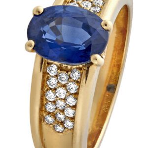 Bague - Saphir, Diamant