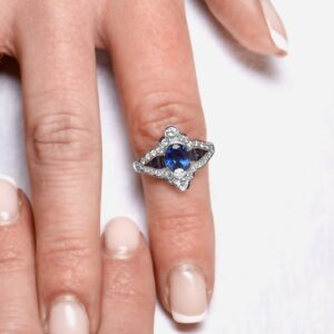 Bague - Saphir - Étoile calibrée